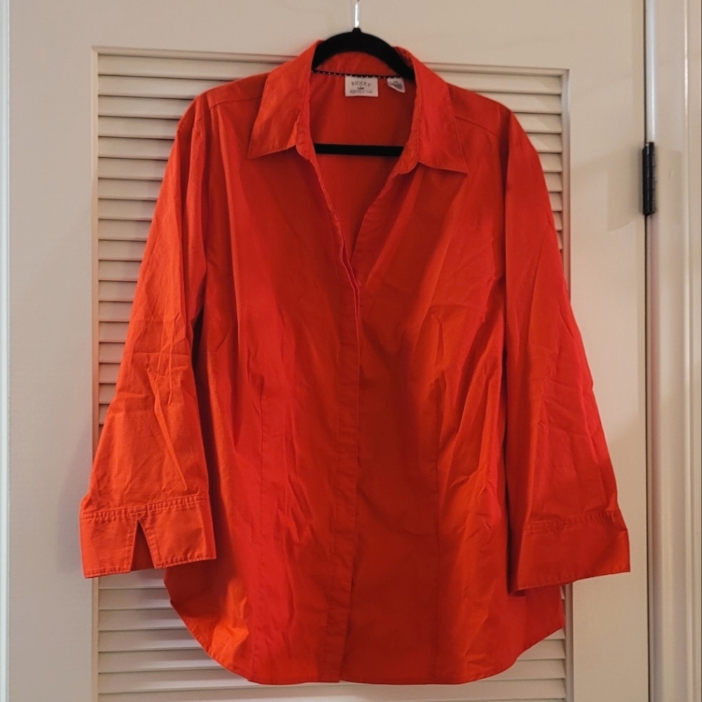 Riders by Lee - (Plus-Size) Red Button Down Shirt